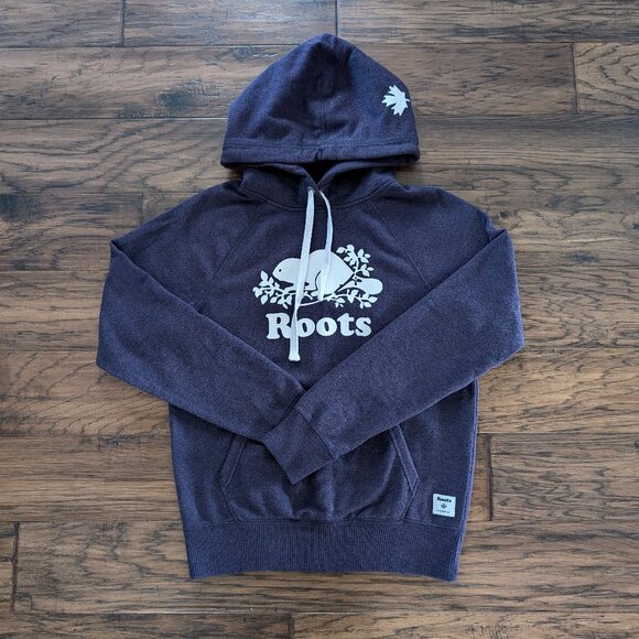 Roots Cooper Kanga sweatshirt hoodie purple size XS - Picture 9 of 16